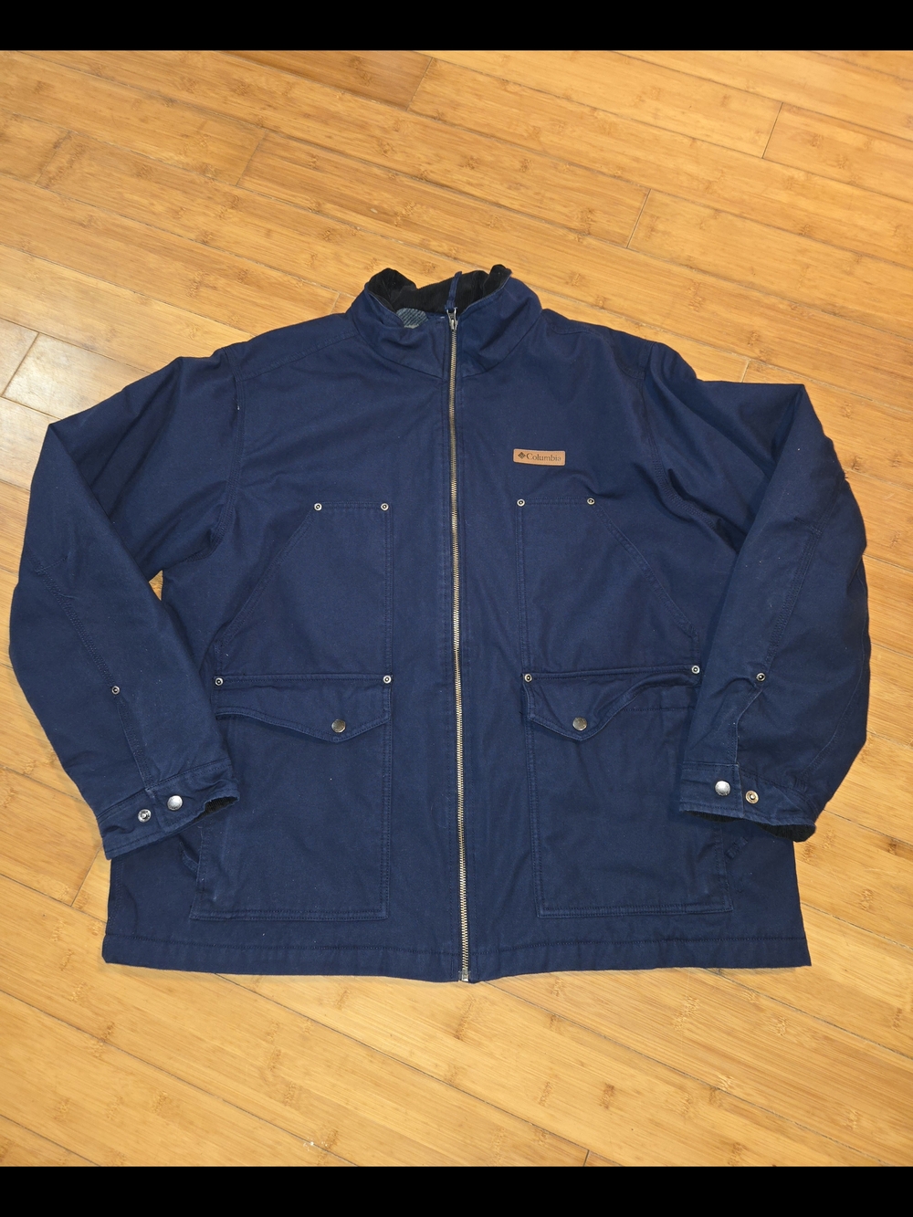 Columbia Loma Vista Jacket Men 2XL Blue Plaid Lined Omni-Shield Adjustable cuffs